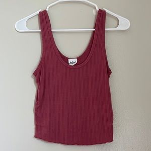 Tillys Pink Cropped Tank Top